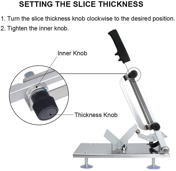 Manual Meat Slicer Stainless Steel Cutter Beef Food Slicing Machine SST