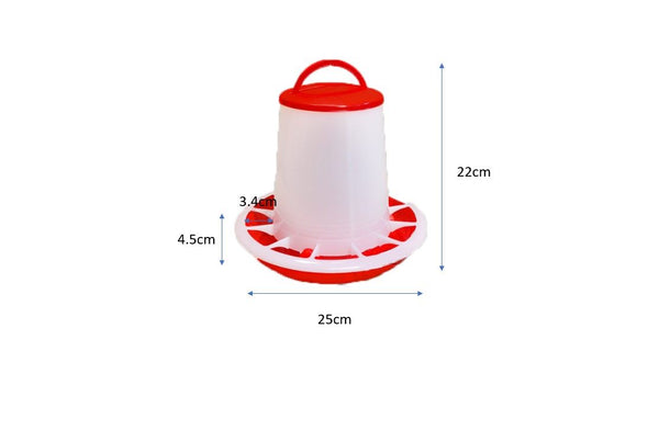 3Kg Chicken Feeder Poultry Hen Food Farming Equipment Trough Pet Chicken
