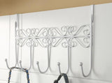 Iron Over Door Hook Clothes/Scarf Hanger 5 Hooks