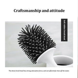 Silicone Soft Bristle Toilet Brush Standing Base Cleaning