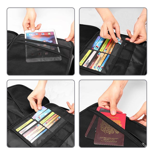 Fireproof Document Bag Organiser Box with Lock