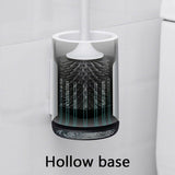 Silicone Soft Bristle Toilet Brush Standing Base Cleaning