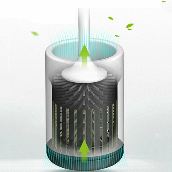 Silicone Soft Bristle Toilet Brush Standing Base Cleaning