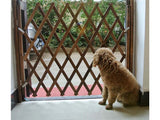 Large Wooden Fence Dog Safety Gate Door Barrier - Retractable
