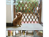 Large Wooden Fence Dog Safety Gate Door Barrier - Retractable