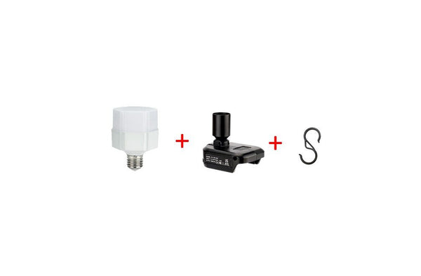 12W Lamp Compatible Makita LED Flashlight E27 Lights Adapter Latern