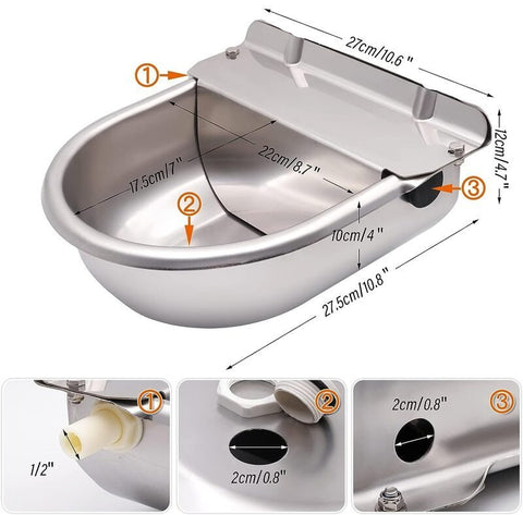 Water Trough Auto fill Drinking Bowl