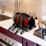 Kitchen Organiser Rack Pot Pan Cookware Lid Holder