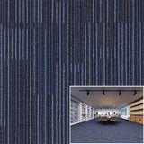 Carpet Tiles Mat Blue Stripe 1KG /Tile