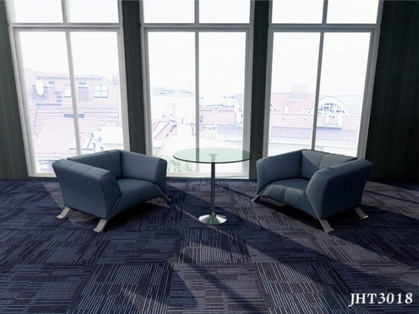 Carpet Tiles Mat Blue Stripe 1KG /Tile