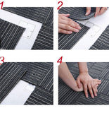 Carpet Tiles Mat Blue Stripe 1KG /Tile