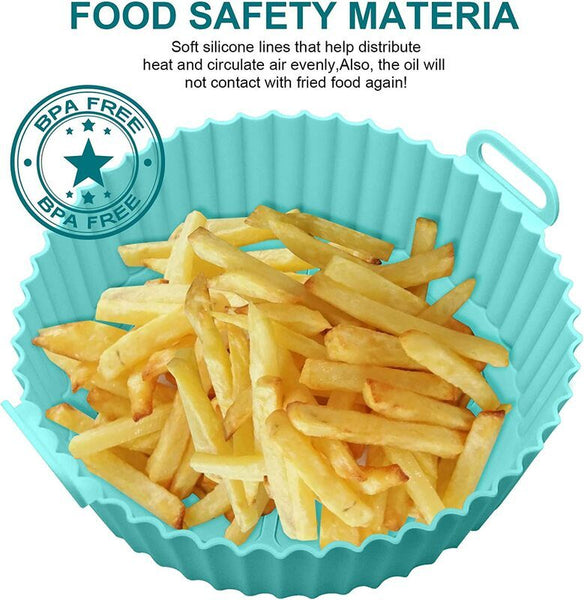Reusable Air Fryer Liners Silicone Pots Baskets Set