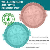 Reusable Air Fryer Liners Silicone Pots Baskets Set