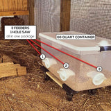 Chicken Feeder with Rat Stopper Caps