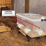 Chicken Feeder with Rat Stopper Caps
