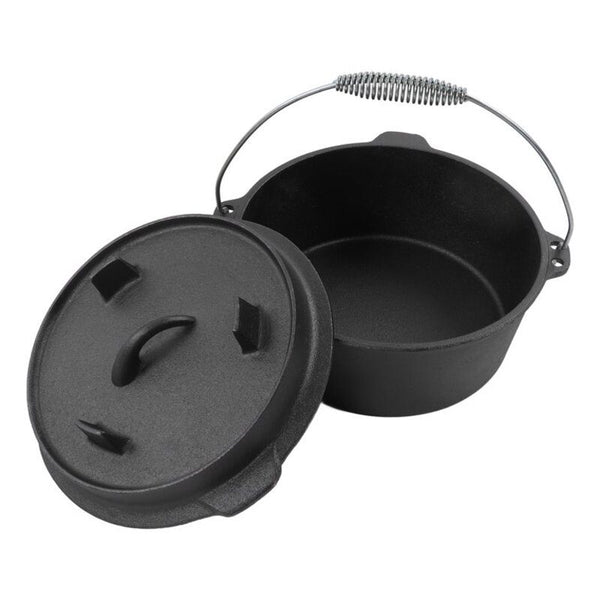 Cast Iron Dutch Oven Camping Pot Frying Pan Skillet Set