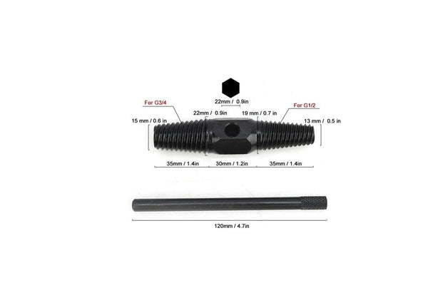1pc Pipe Broken Screw Extractor Impact Metal Broken Pipe Tube Extractor