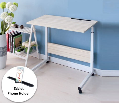 Portable Laptop Desk Adjustable Table on Castors Bed Notebook Table Stand