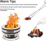 Japanese Ceramic Hibachi Charcoal Table Grill