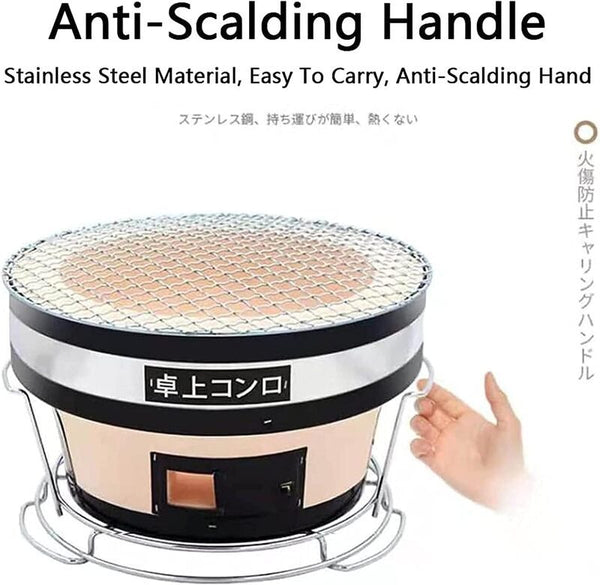 Japanese Ceramic Hibachi Charcoal Table Grill