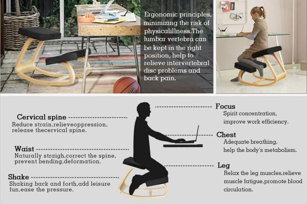 NEW Wooden Kneeling Chair