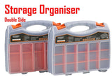 2 Sided 30 Compartment Adjustable Storage Box Organiser
