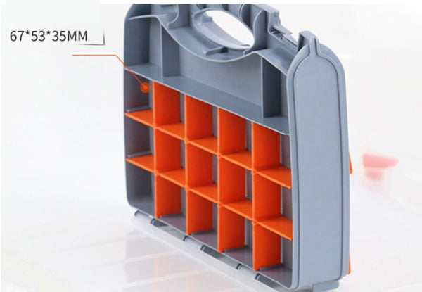 2 Sided 30 Compartment Adjustable Storage Box Organiser