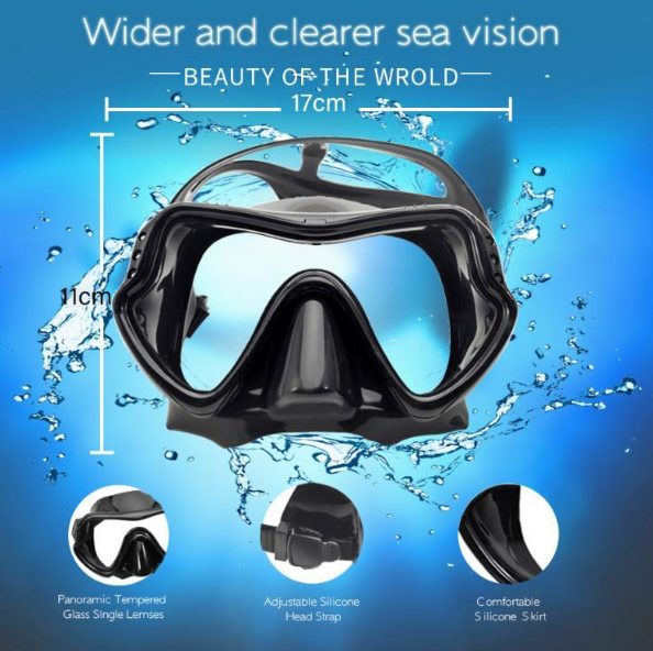 Snorkeling Diving Mask Scuba Snorkel Set - Teal