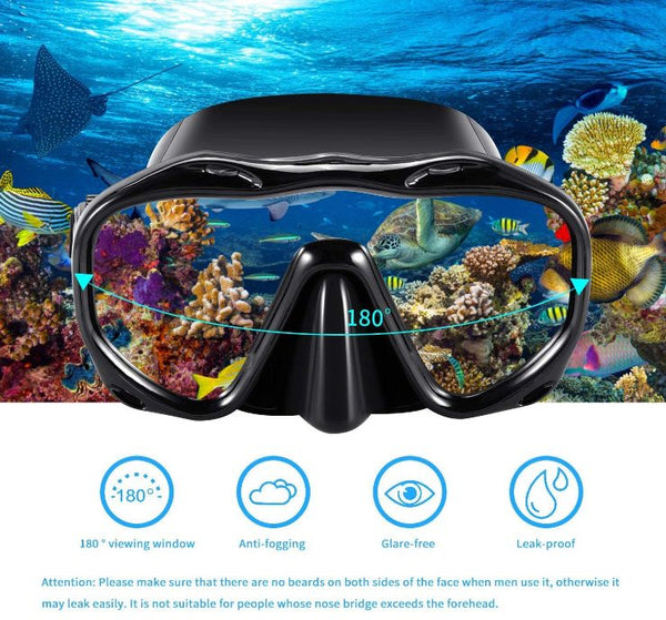 Snorkeling Diving Mask Scuba Snorkel Set - Teal