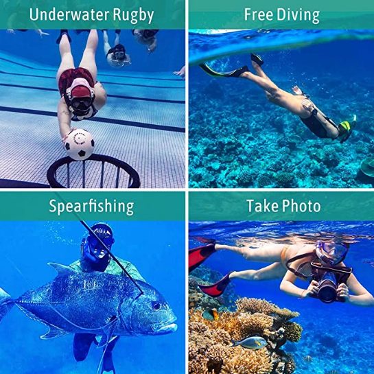 Snorkeling Diving Mask Scuba Snorkel Set - Teal