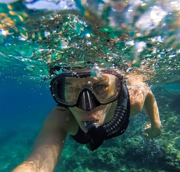 Snorkeling Diving Mask Scuba Snorkel Set - Teal