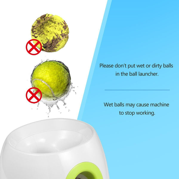 Dog Ball Launcher Thrower Automatic Tennis Fetch Throwing Machine with 3 Balls