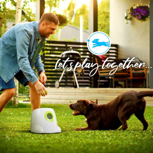 Dog Ball Launcher Thrower Automatic Tennis Fetch Throwing Machine with 3 Balls