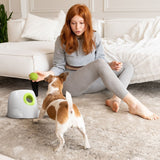 Dog Ball Launcher Thrower Automatic Tennis Fetch Throwing Machine with 3 Balls