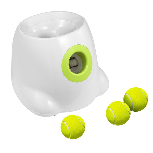 Dog Ball Launcher Thrower Automatic Tennis Fetch Throwing Machine with 3 Balls