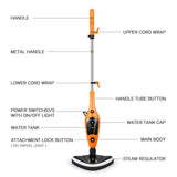 13-in-1 Handheld Steam Cleaner Mop with Accessories