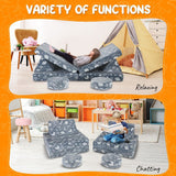 Kids Sofa Set 6Pcs Play Couch Lounge Chair Folding Toddler Cushion Cover