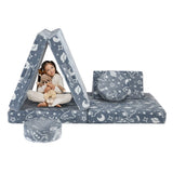 Kids Sofa Set 6Pcs Play Couch Lounge Chair Folding Toddler Cushion Cover