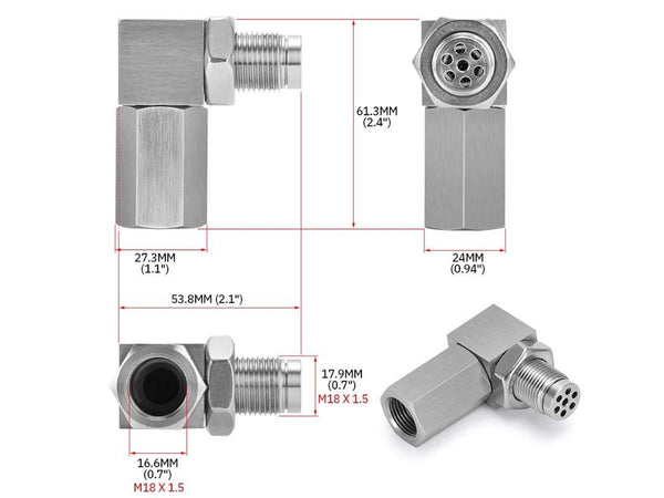 O2 Oxygen Sensor Adapter Extension M18 x 1.5