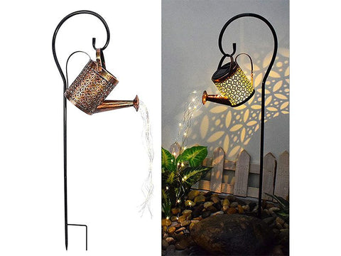 Solar Lights watering can Kettle Art Light Sale NZ Stock Deal