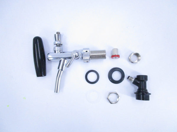 Adjustable Beer Faucet Tap with Ball Lock Draft Faucet Keg Fridge Dispenser