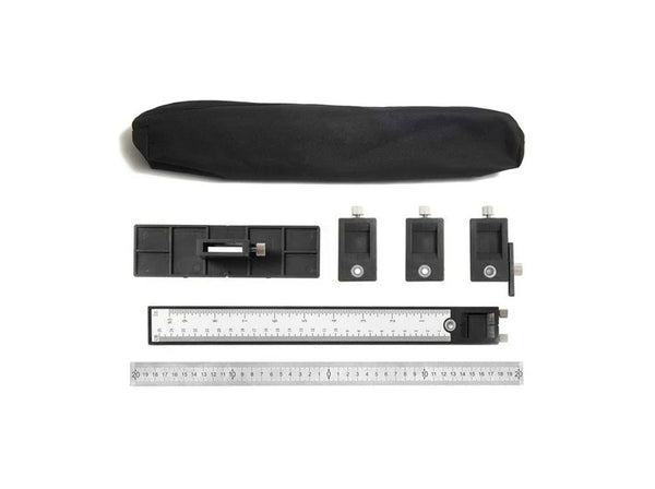 Adjustable Drill Punch Locator Guide Measuring Ruler Template Punch Shower