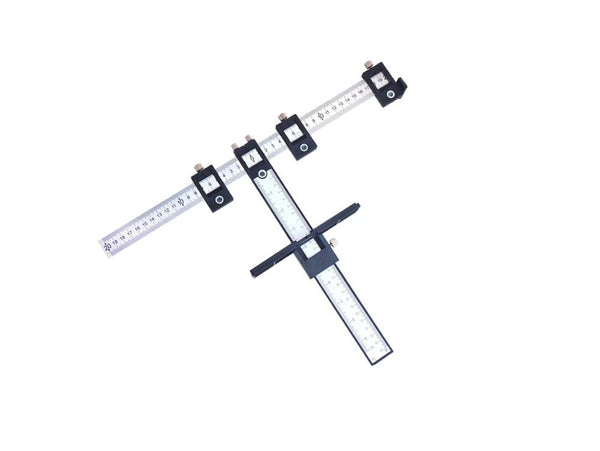 Adjustable Drill Punch Locator Guide Measuring Ruler Template Punch Shower