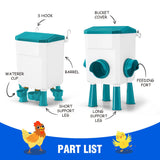 Chicken Coop Bird Food Feeder Waterer Dispenser Set