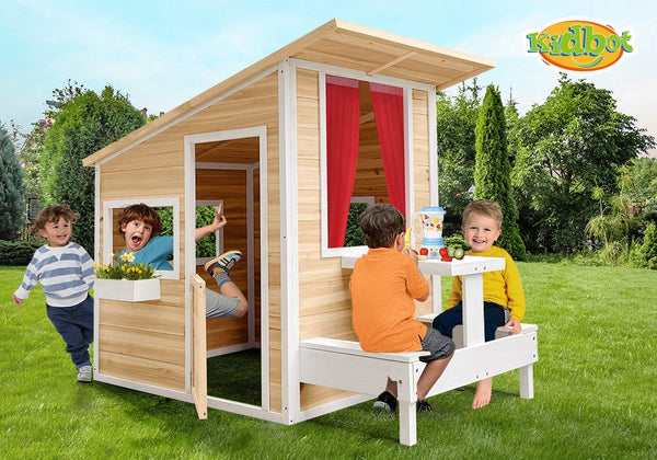 Kids Wooden Cubby House Playhouse