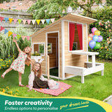 Kids Wooden Cubby House Playhouse