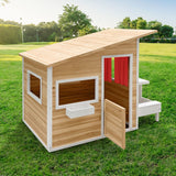 Kids Wooden Cubby House Playhouse