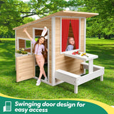 Kids Wooden Cubby House Playhouse