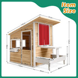 Kids Wooden Cubby House Playhouse