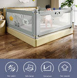 Baby Bed Rail 1.5m, Kids Safe Toddler Fence 150cm